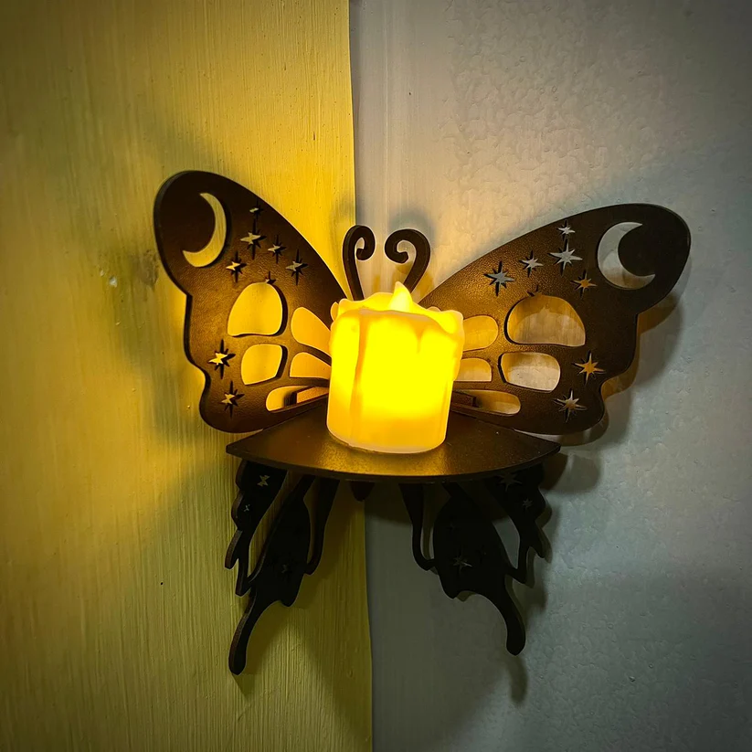DIY Mini Corner Butterfly Shelf – Stylish Room & Office Decor