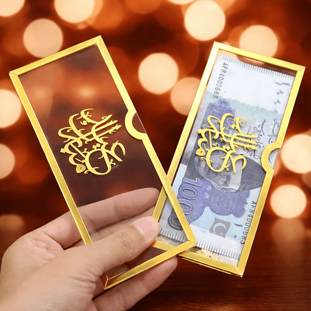 Eidi Envelope /Eidi Box/Acrylic Eid Mubarak Envelope For Your Loved One's I Eid Mubarak