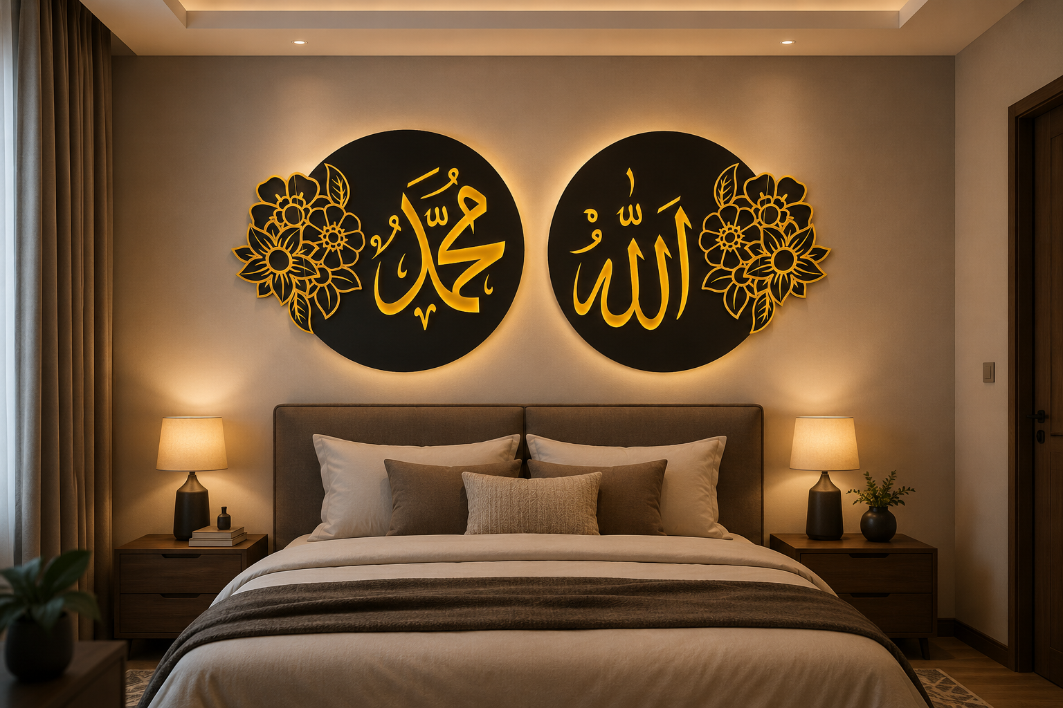 Set Of Islamic ALLAH and MUHAMMAD (SAW) DECOR Names