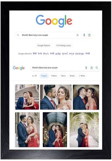 Customize Frame, Google Frame + Photo Frame + Lines Customize frame with picture Wall frame Table frame Size 8X12 Gift Idea Best For Gift Birthday Gift Wedding Gift