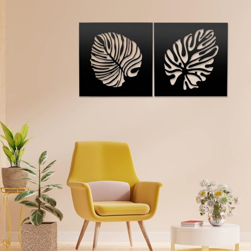 Leaf Art Wall Hanging Decor - Tropical Art Wall Decor