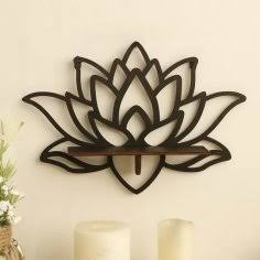 Floating Wall Shelf Lotus Display Aesthetic Room Ornaments