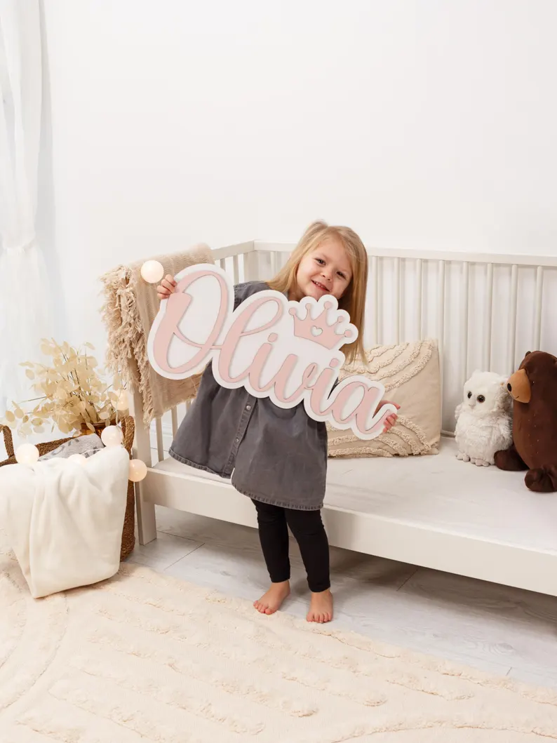 Custom Made Acrylic Mirror 3D Double Layer Name